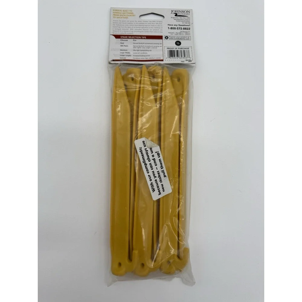 Eureka! 9 ABS Plastic Tent Spikes 6 Count New In Package